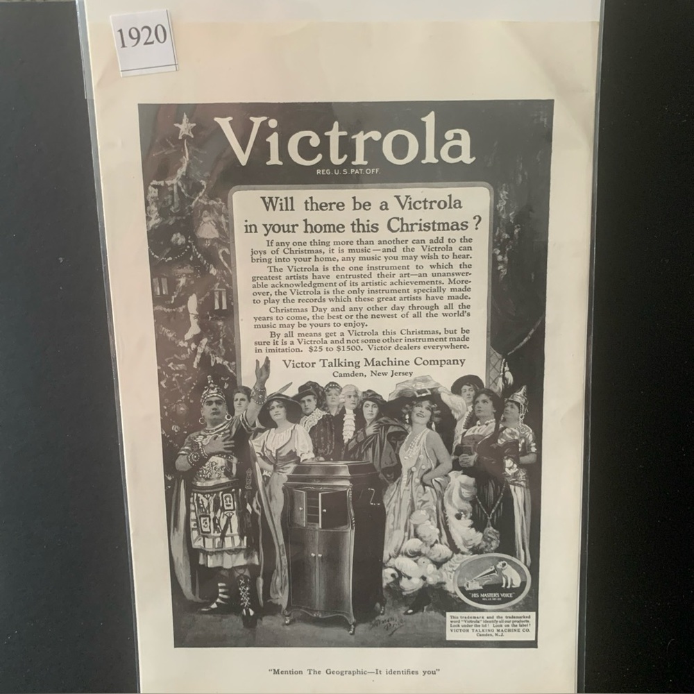 Vintage 1920 Victrola In Your Home This Christmas? Ad Advertisement